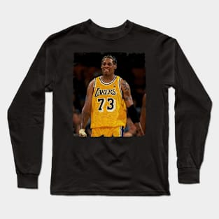 Dennis Rodman in Lakers Long Sleeve T-Shirt